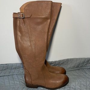 Lucky brand tall brown leather boots new!